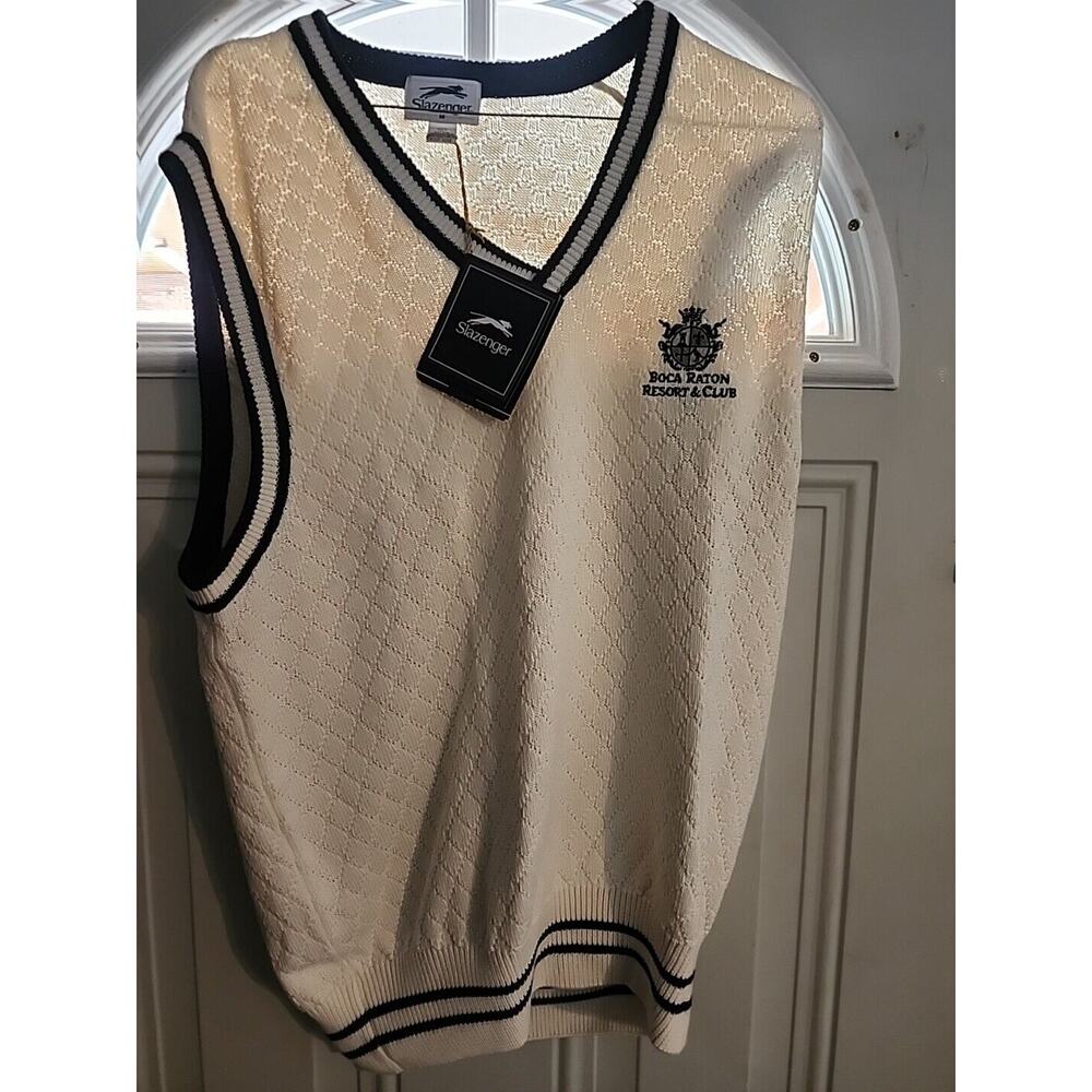 Vintage Slazenger MED Golfer Sweater Adult Medium Boca Raton Golf Resort